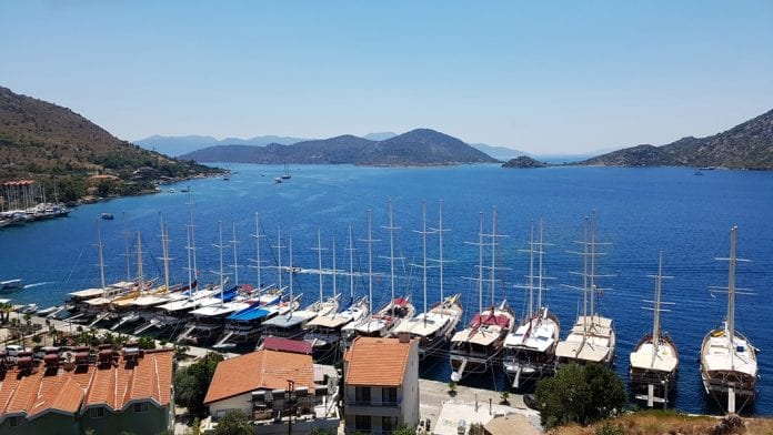 bozburun koyu panoramik yeşilova körfezi
