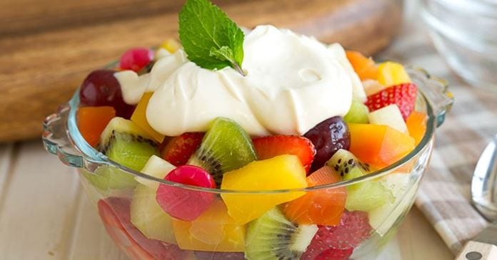 Regular and Cream Fruit Chaat