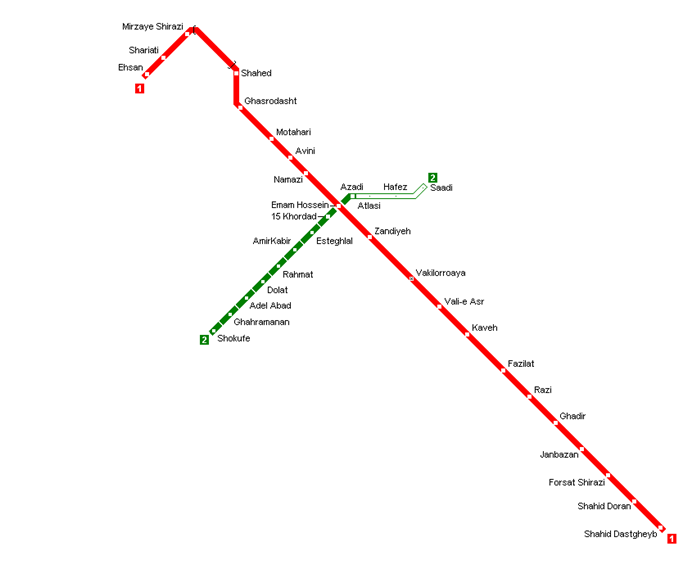 Şiraz Metro Haritası
